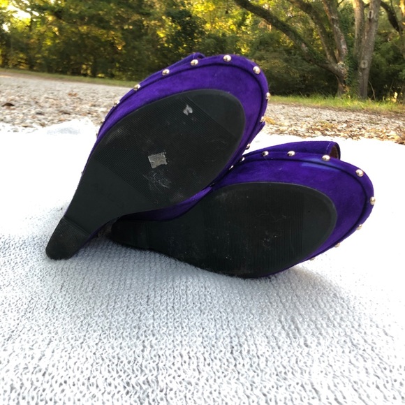 Purple and Gold Aldo wedges - Picture 7 of 7